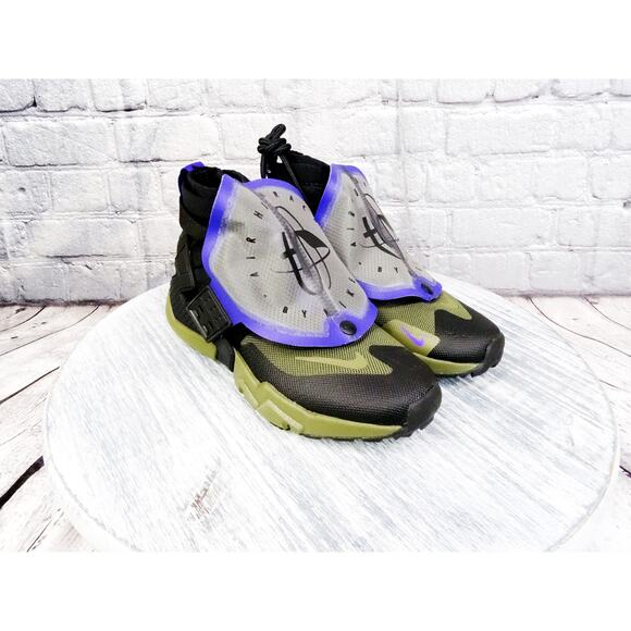 Nike Huarache Ripp QS Black/Olive Canvas Women 7.5 Men 6 Regular	New OG Box - Picture 3 of 16